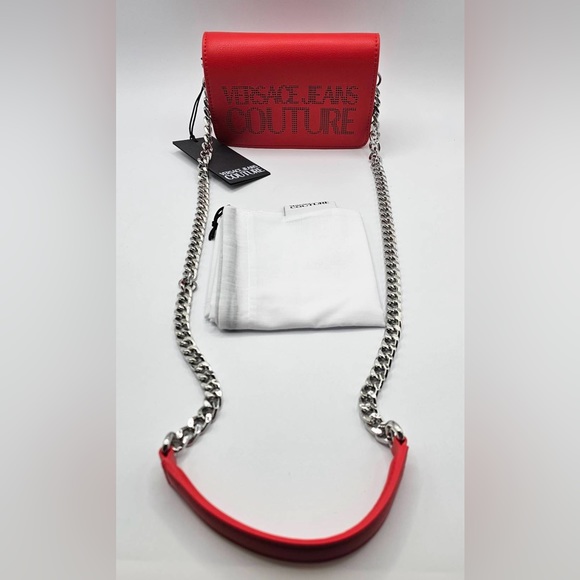 Versace Jeans Couture Red Logo Shoulder Bag - Picture 4 of 14